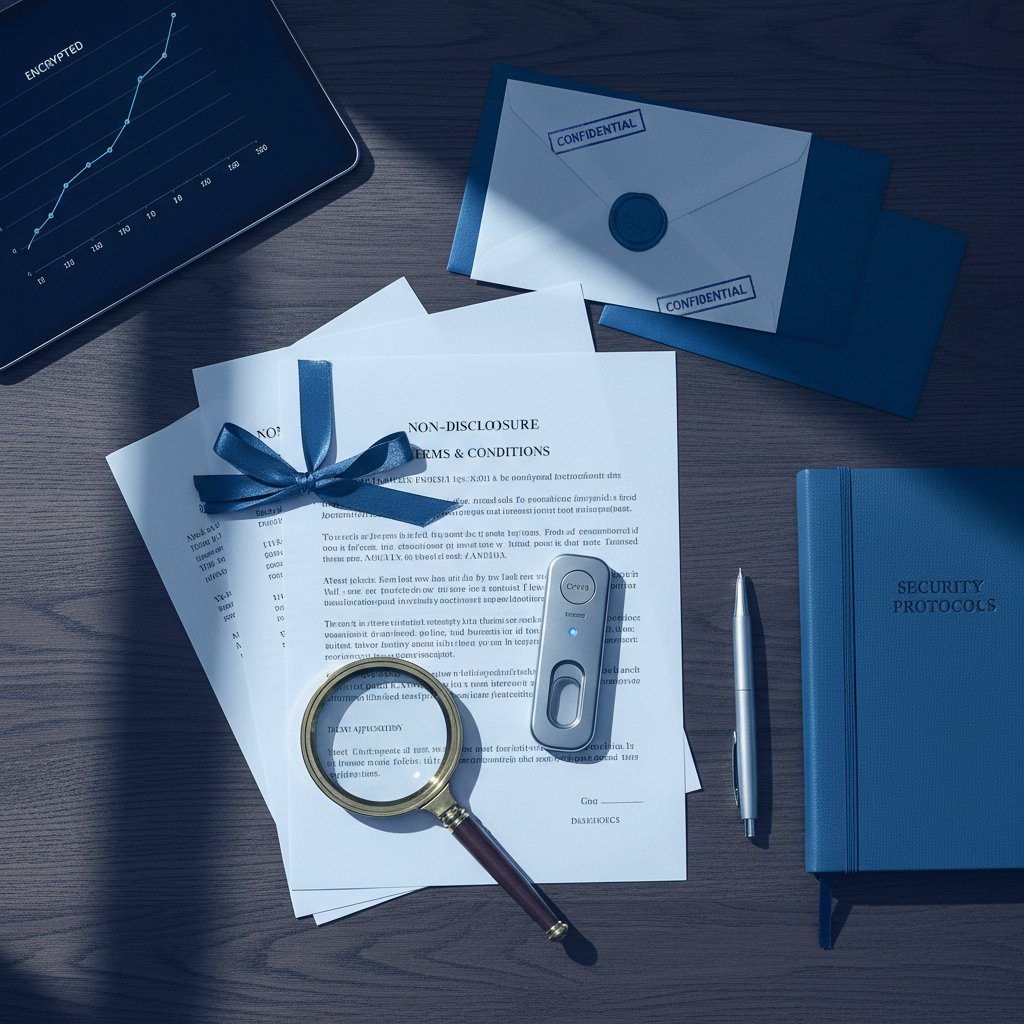 Sikkerhedsnøgle og dokumenter på skrivebord - casino sikkerhed og licens